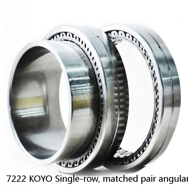 7222 KOYO Single-row, matched pair angular contact ball bearings #1 image